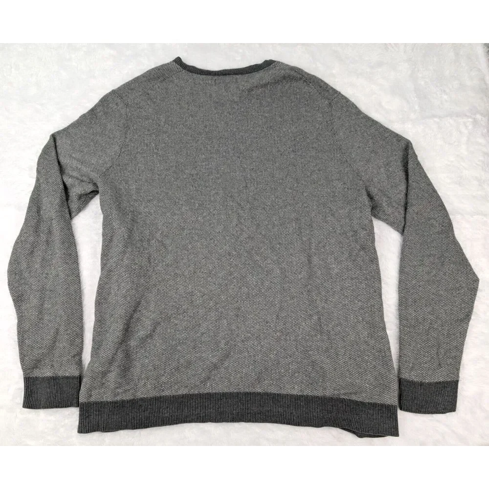 Eddie Bauer Cotton Cashmere Sweater Men's XLT Tall Grey Long Sleeve Pullover - Picture 6 of 8